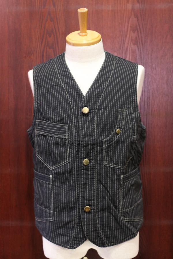 FREEWHEELERS CONDUCTOR VEST 34 ブラックウォバッシュ - メンズ