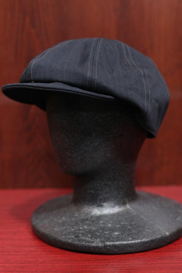 フリーホイーラーズ DYLAN PANELS CAP BLACK HERRINGBONE TWILL 