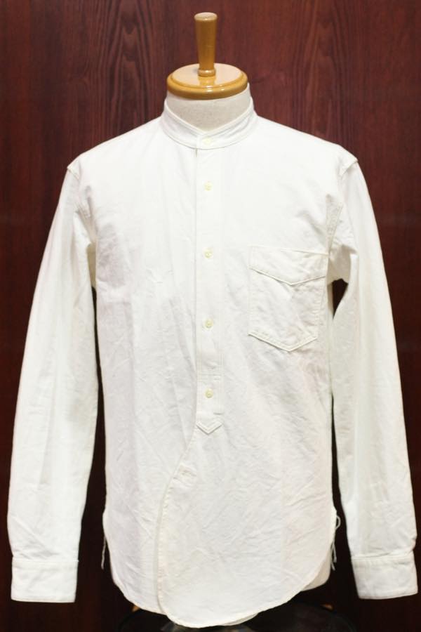 ジェラード ベーシックコレクション キャンバス バンドカラーシャツ エリス AG51108 オフホワイト