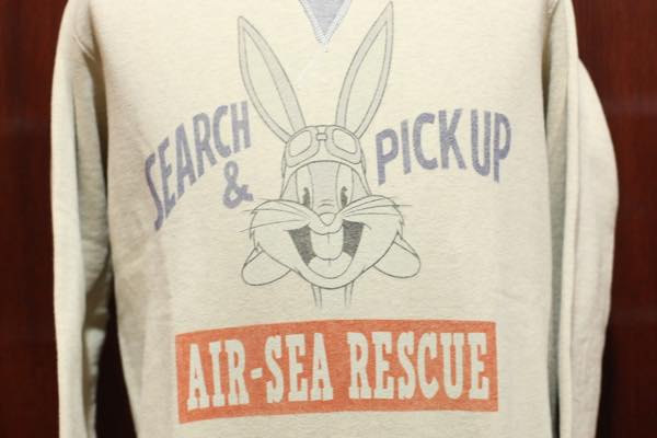 トイズマッコイ ミリタリースウェットシャツ バッグスバニー AIR-SEA