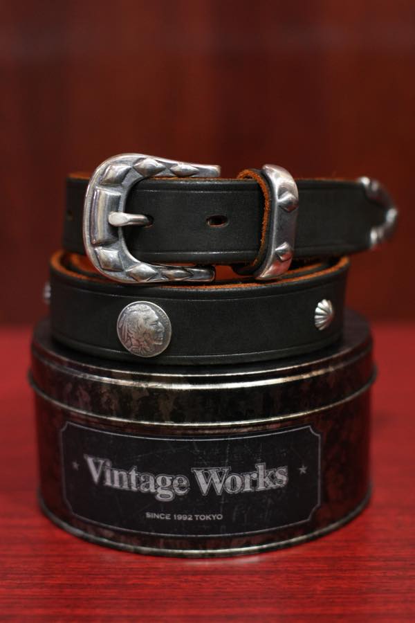 VINTAGE WORKS レザーベルト 黒 153218 Vintageworks】ビンテージワークス商品一覧